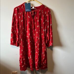 Market & Spruce Red Floral Dress